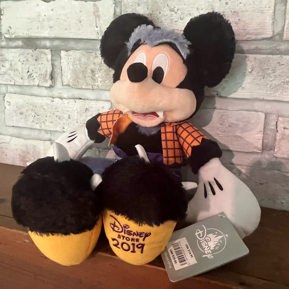 Disney Store Halloween‎ 2019 Werewolf Mickey Mouse Plush 16" Stuffed Animal Wolf